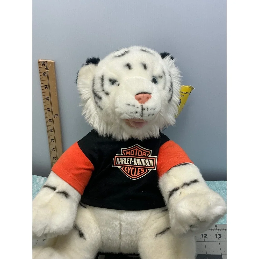 Build-A-Bear White Tiger Plush Harley-Davidson Beary Exclusive Edition 16in
